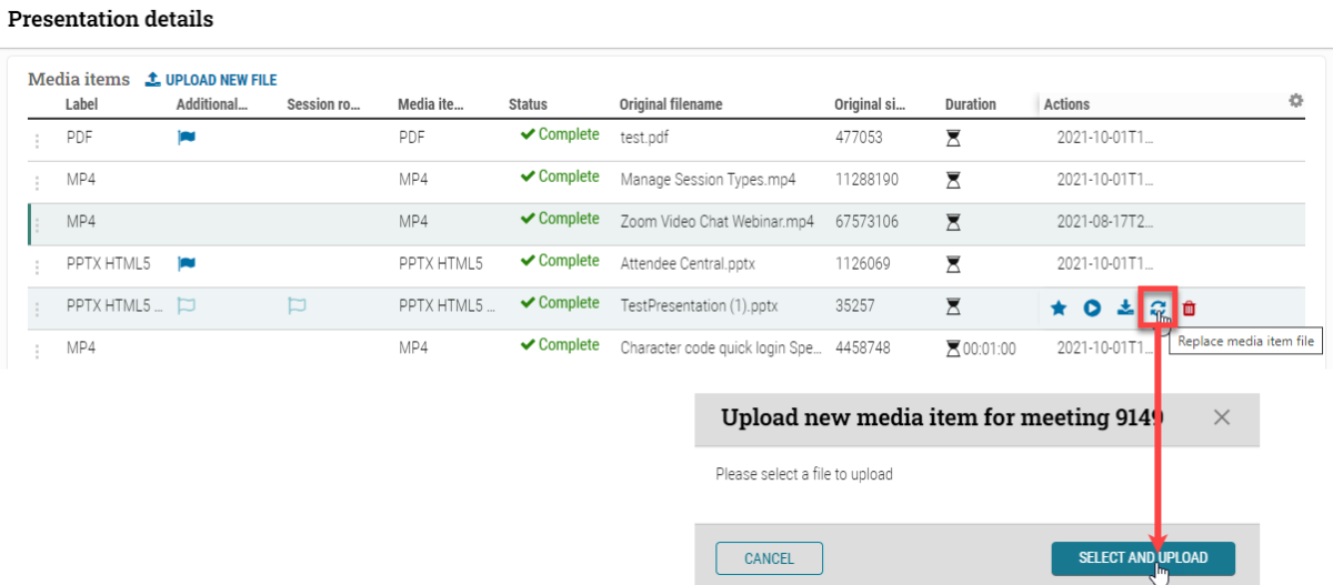 Allow Replacing uploaded media items